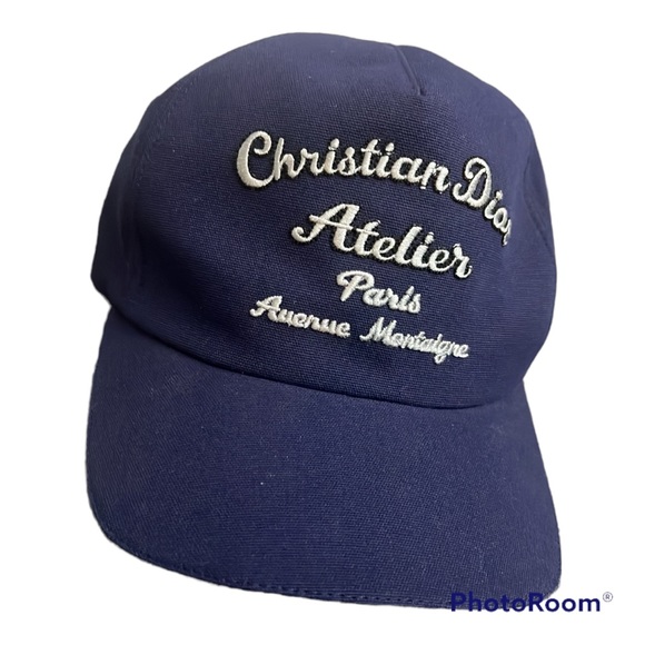 NWT Dior Men's Christian Dior Atelier Blue Embroidered Baseball Cap. - Picture 4 of 8